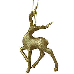 6.5-Inch Deer Christmas Tree Ornament in Gold/Silver