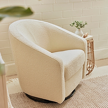 Babyletto Madison Swivel Glider in Ivory Boucle. View a larger version of this product image.