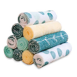 Spasilk® 10-Pack Terry Dot Washcloths in Green