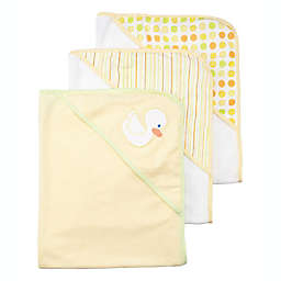 Spasilk® 3-Pack Hooded Towels in Duck Yellow
