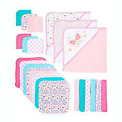 Spasilk&reg; 23-Piece Butterfly Towel and Washcloth Bath Gift Set in Pink
