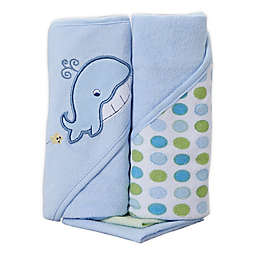 Spasilk® Hooded Towels with Matching Washcloths - Whale