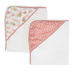 Spasilk® 2-Pack Shell Hooded Bath Towels in Pink