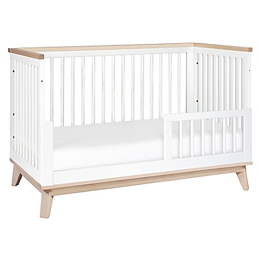 Babyletto Scoot 3-in-1 Convertible Crib in White/Washed Natural. View a larger version of this product image.