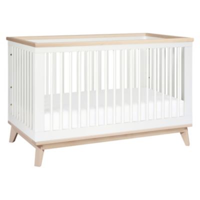 Babyletto Scoot 3-in-1 Convertible Crib in White/Washed Natural