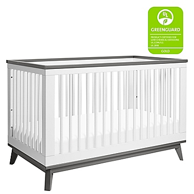 Babyletto Scoot 3-in-1 Convertible Crib in White/Slate. View a larger version of this product image.