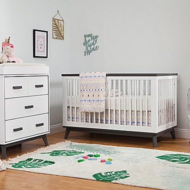Babyletto Scoot 3-in-1 Convertible Crib in White/Slate. View a larger version of this product image.