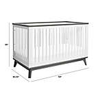 Alternate image 3 for Babyletto Scoot 3-in-1 Convertible Crib in White/Slate