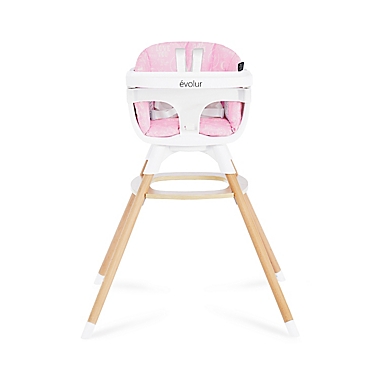 evolur&reg; Ann 4-in-1 Beechwood High Chair in Pink. View a larger version of this product image.