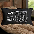 Alternate image 0 for Hooked On Dad Personalized 12-Inch x 22-Inch Lumbar Velvet Throw Pillow