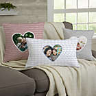 Alternate image 2 for Family Heart Photo Personalized 12-Inch x 22-Inch Lumbar Throw Pillow