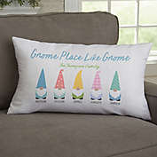 Spring Gnome Personalized 12-Inch x 22-Inch Lumbar Throw Pillow