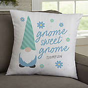 Spring Gnome Personalized 18-Inch Velvet Throw Pillow
