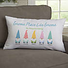 Alternate image 0 for Spring Gnome Personalized 12-Inch x 22-Inch Lumbar Velvet Throw Pillow