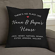 No Place Like Personalized Grandparents 14-Inch Throw Pillow