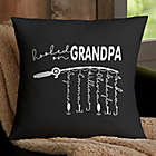 Alternate image 0 for Hooked On Dad Personalized 18-Inch Velvet Throw Pillow
