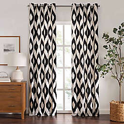 Destinations by Waverly® Davian 63-Inch Light Filtering Window Curtain Panel in Black