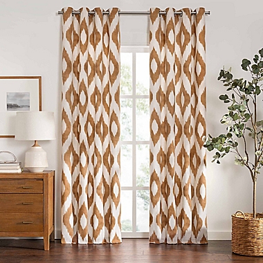 Destinations by Waverly&reg; Davian 84-Inch Light Filtering Window Curtain Panel in Honey. View a larger version of this product image.