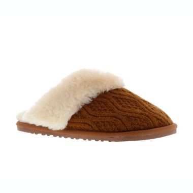 Lamo&reg; Caroline Size 6 Women's Knit Scuff Slipper in Chestnut. View a larger version of this product image.