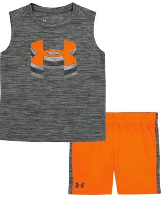 Under Armour&reg; Size 12M 2-Piece Beam Up Tank Top and Short Set in Orange