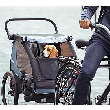 Thule&reg; Courier Bike Trailer and Stroller in Blue. View a larger version of this product image.