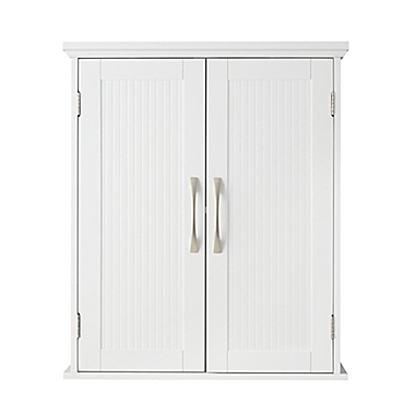 Teamson Home Newport Contemporary Removable Wooden Wall Cabinet in White. View a larger version of this product image.