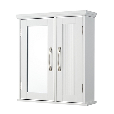 Teamson Home Newport Removable Wooden Medicine Cabinet in White. View a larger version of this product image.