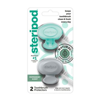 Steripod&reg; 2-Pack Toothbrush Protectors in Peppermint