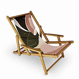 Deny Designs Evamatise Nomade Illustration Sling Beach Chair in Green