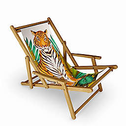 Deny Designs Avenie Jungle Tiger Beach Chair in Orange