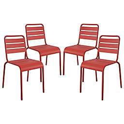 Novogratz June All-Weather Stacking Chairs (Set of 4)