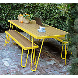 Novogratz® Paulette 4-Piece Outdoor Dining Set in Yellow