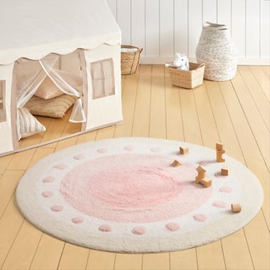 ever &amp; ever&trade; Kids 5' Tufted Round Area Rug in Rosewater Pink. View a larger version of this product image.