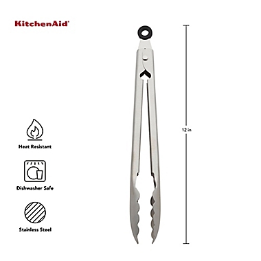 KitchenAid&reg; Gourmet Stainless Steel Utility Tongs. View a larger version of this product image.
