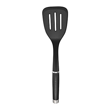KitchenAid&reg; Gourmet Nylon Slotted Turner in Black. View a larger version of this product image.