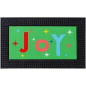 H for Happy&trade; Sparkle Stars 18" x 30" LED Musical Door Mat in Green