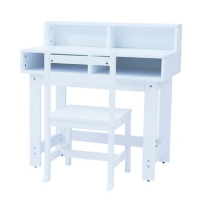 Fantasy Fields Writing Desk with Chair Set in White