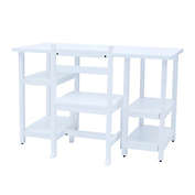 Fantasy Fields Desk with Shelves and Chair Set in White
