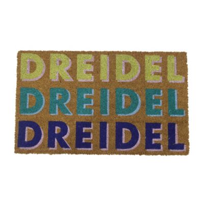 H for Happy&trade; 18" x 30" Dreidel Coir Door Mat
