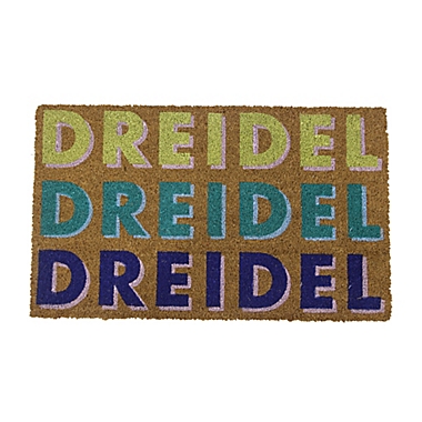 H for Happy&trade; 18" x 30" Dreidel Coir Door Mat. View a larger version of this product image.