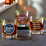 Luigi Bormioli&reg; Groomsman Brewing Co. Personalized Printed Whiskey Glass