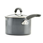 Alternate image 4 for Rachael Ray&trade; Create Delicious Nonstick 3 qt. Aluminum Saucepan with Straining Lid in Grey