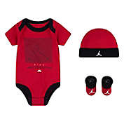 Jordan Jumpman by Nike&reg; 3-Piece Bodysuit, Hat, and Booties Set in Red