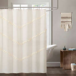 Dainty Home® 70-Inch x 72-Inch Natural Tassels Shower Curtain