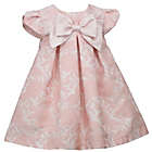 Alternate image 0 for Bonnie Baby&reg; Size 0-3M  2-Piece Align Bow Dress and Diaper Cover Set in Pink