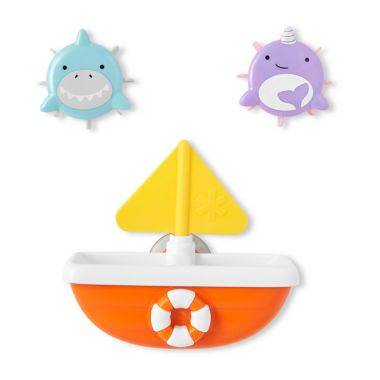 Skip Hop&reg; ZOO&reg; 3-Piece Zoo Tip and Spin Boat Multicolor Bath Toy Set. View a larger version of this product image.