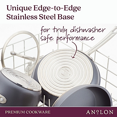 Anolon&reg; Accolade Nonstick Hard Anodized 11-Inch Square Grill Pan in Moonstone. View a larger version of this product image.