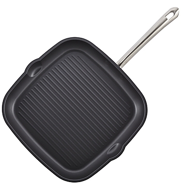 Anolon&reg; Accolade Nonstick Hard Anodized 11-Inch Square Grill Pan in Moonstone. View a larger version of this product image.