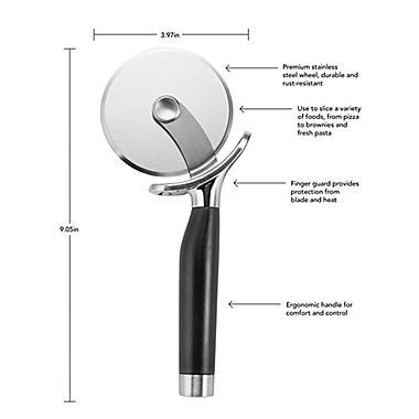 KitchenAid&reg; Gourmet Pizza Wheel Cutter in Black. View a larger version of this product image.