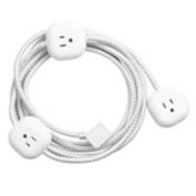 Globe Electric Designer Power Series 9-ft 3-Outlet Interval Extension Cord in White